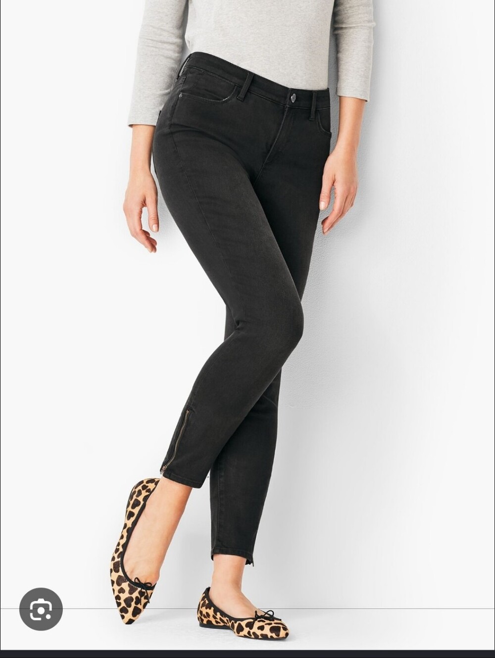 Goldsign Marcie Black Skinny Jeans with Ankle Zipper Size 26